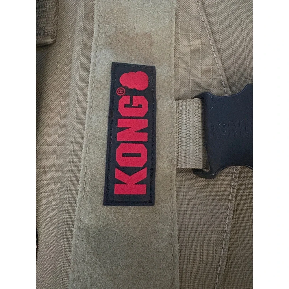 KONG Tactical Dog Harness Tan Ripstop Mesh XL Large Breed Heavy Duty Vest